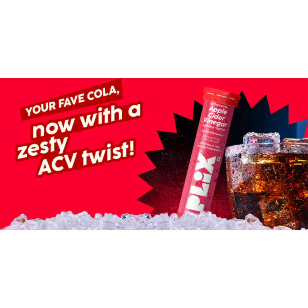 Plix Apple Cider Vinegar Effervescent Tablets - Cola