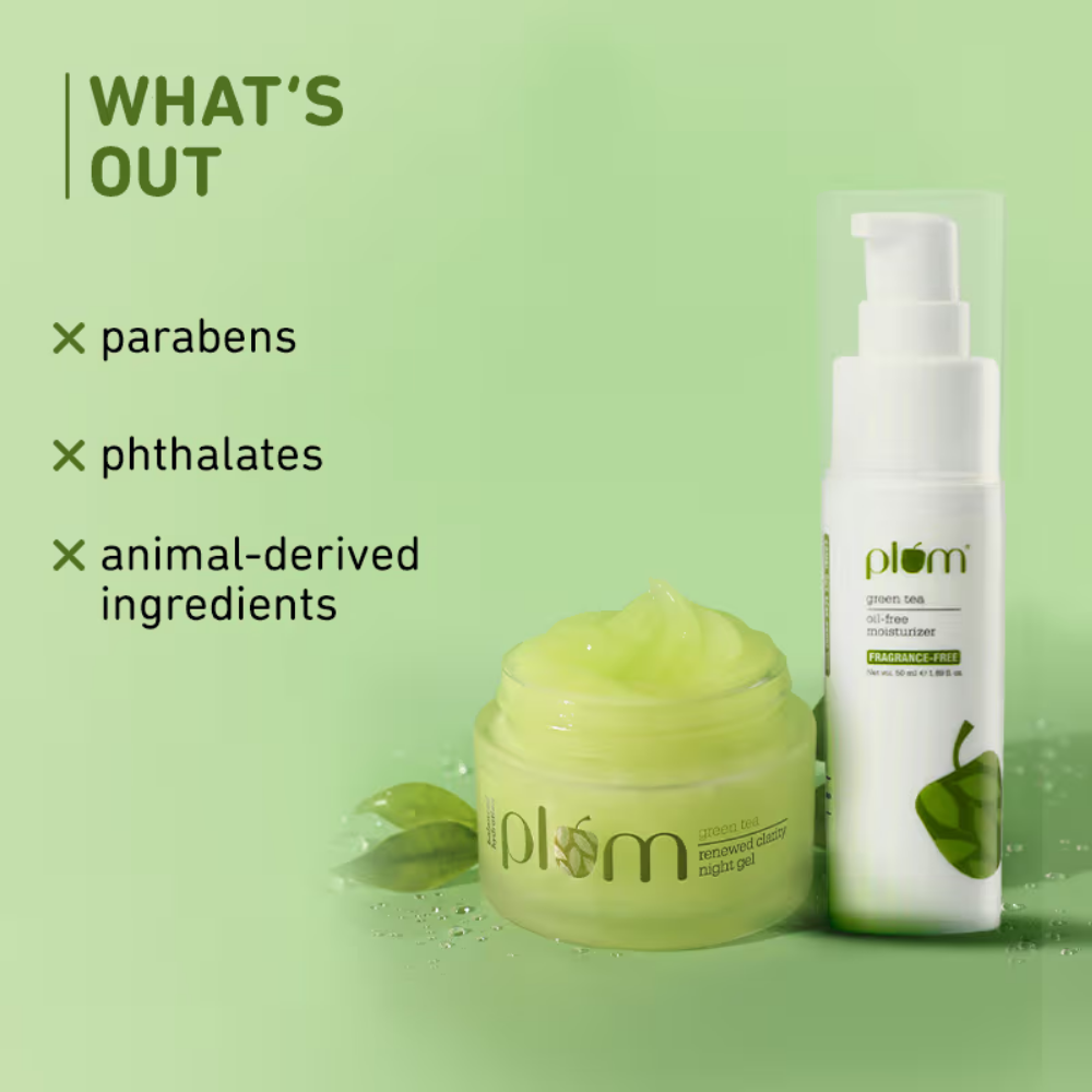 Plum Green Tea - Day & Night Oil-free Moisturizer Duo For All-day Hydration Paraben-free