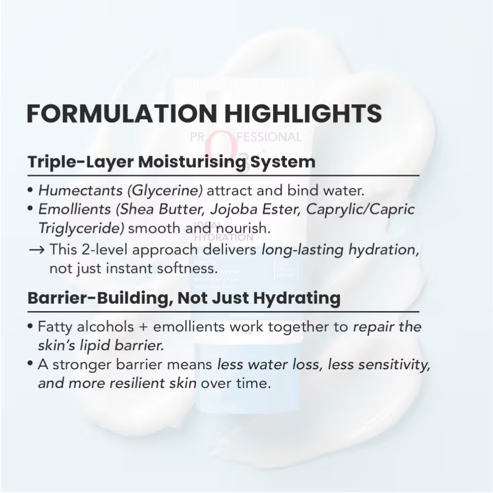O3+ Ideal Hydration Moisturiser With Hyaluronic Acid For Barrier Repair