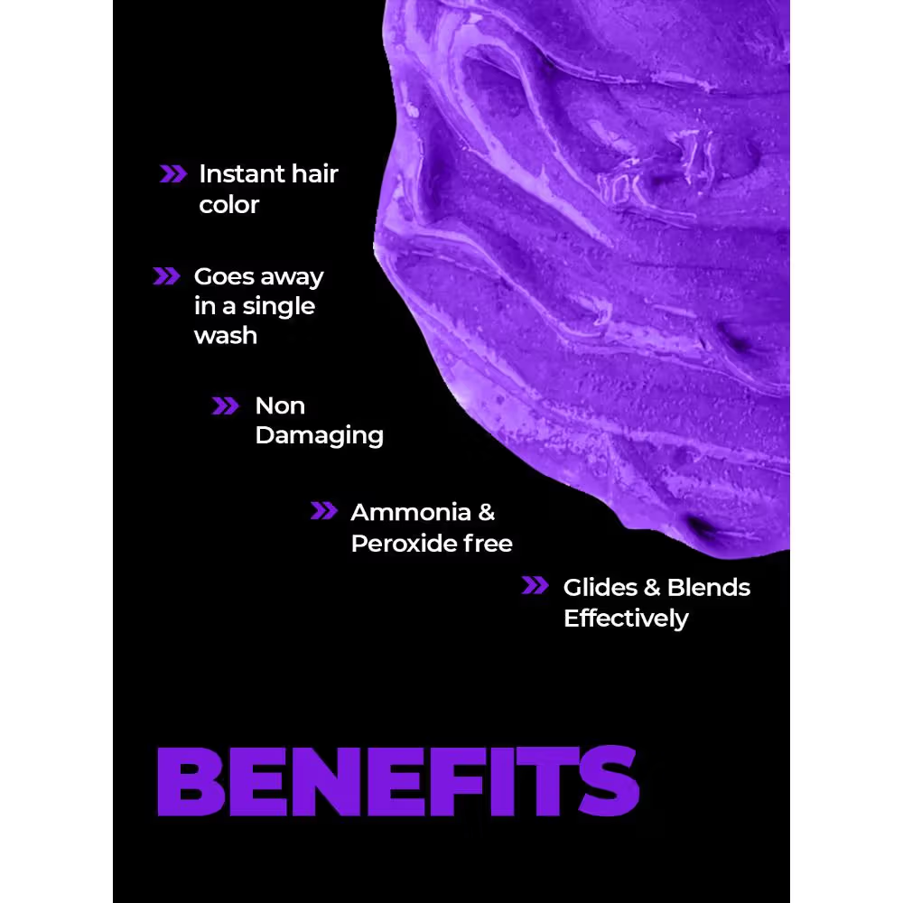 Beardo Dye Hard Temporary Hair Color - Metallic Purple