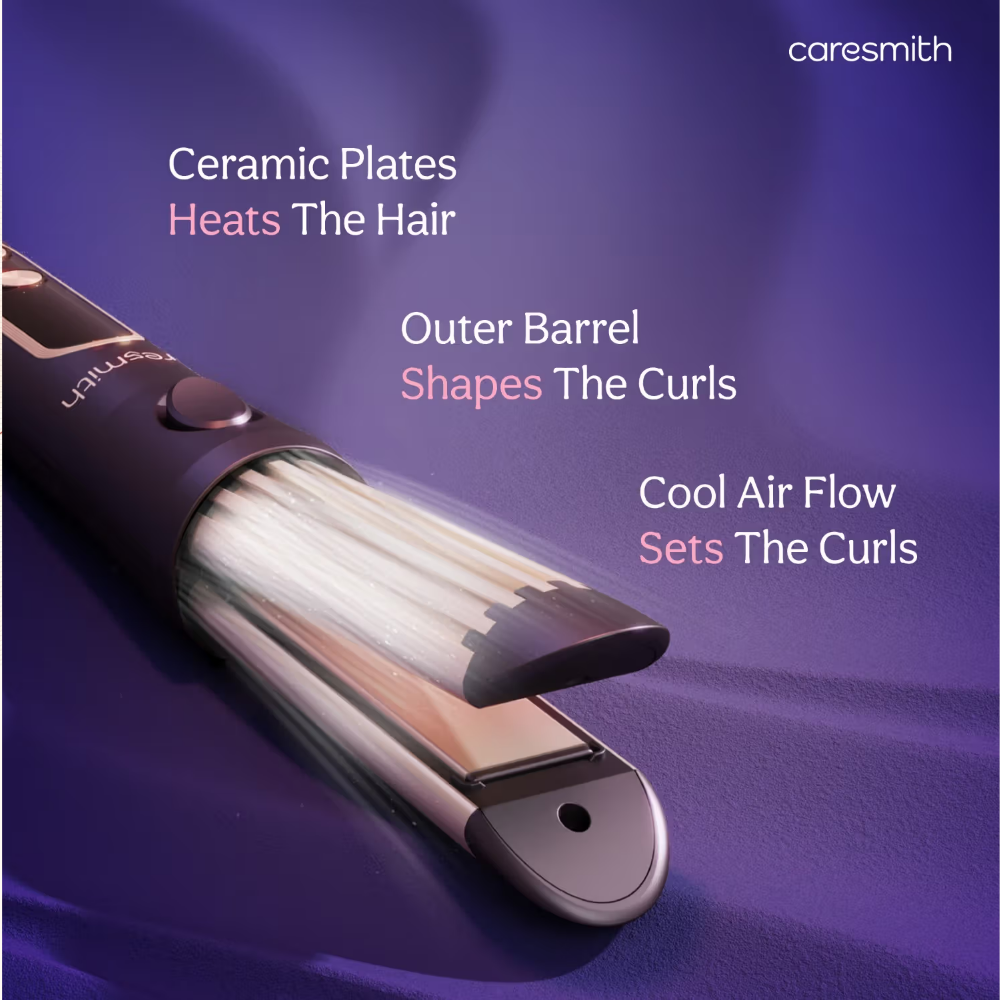 Caresmith Bloom 2-In-1 Air Styler Curler And Straightener