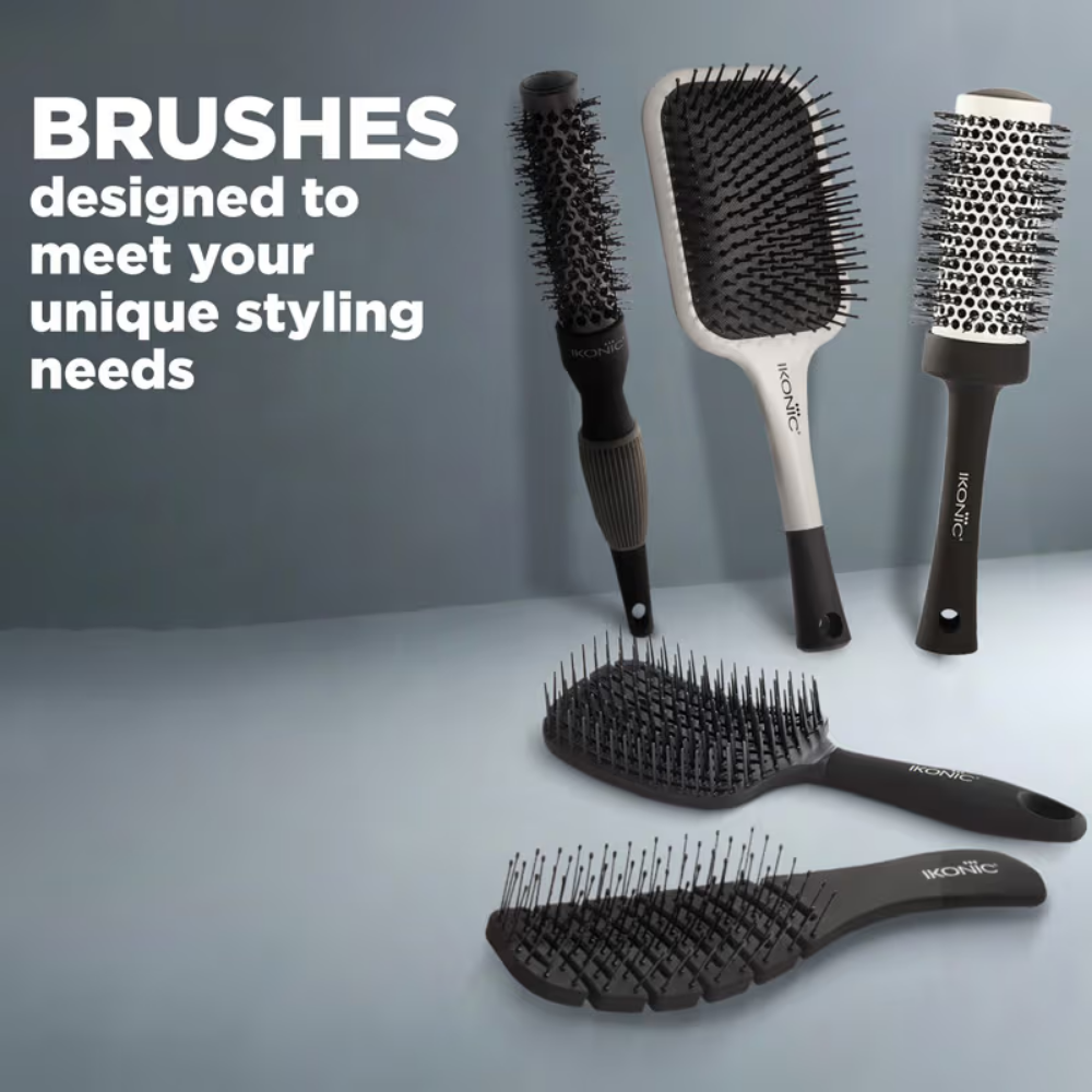 Ikonic Professional Artistic Paddle Brush White