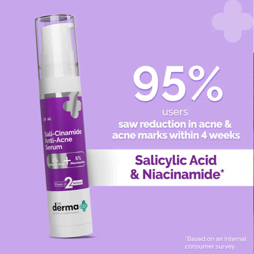 The Derma Co Sali-Cinamide Anti-Acne Face Serum With 2% Salicylic Acid & 5% Niacinamide