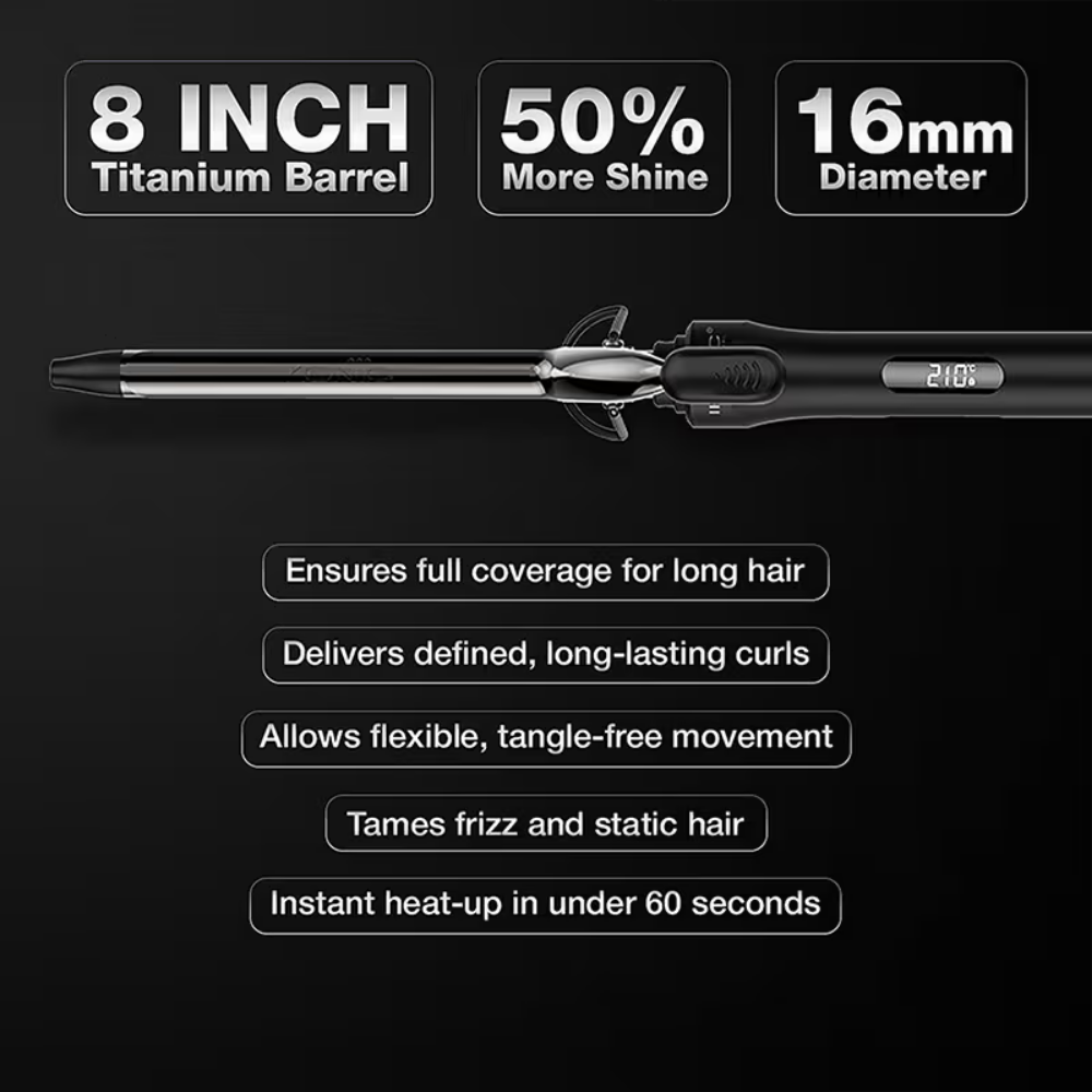 Ikonic Professional Curling Tong CT-16 Black 2.0
