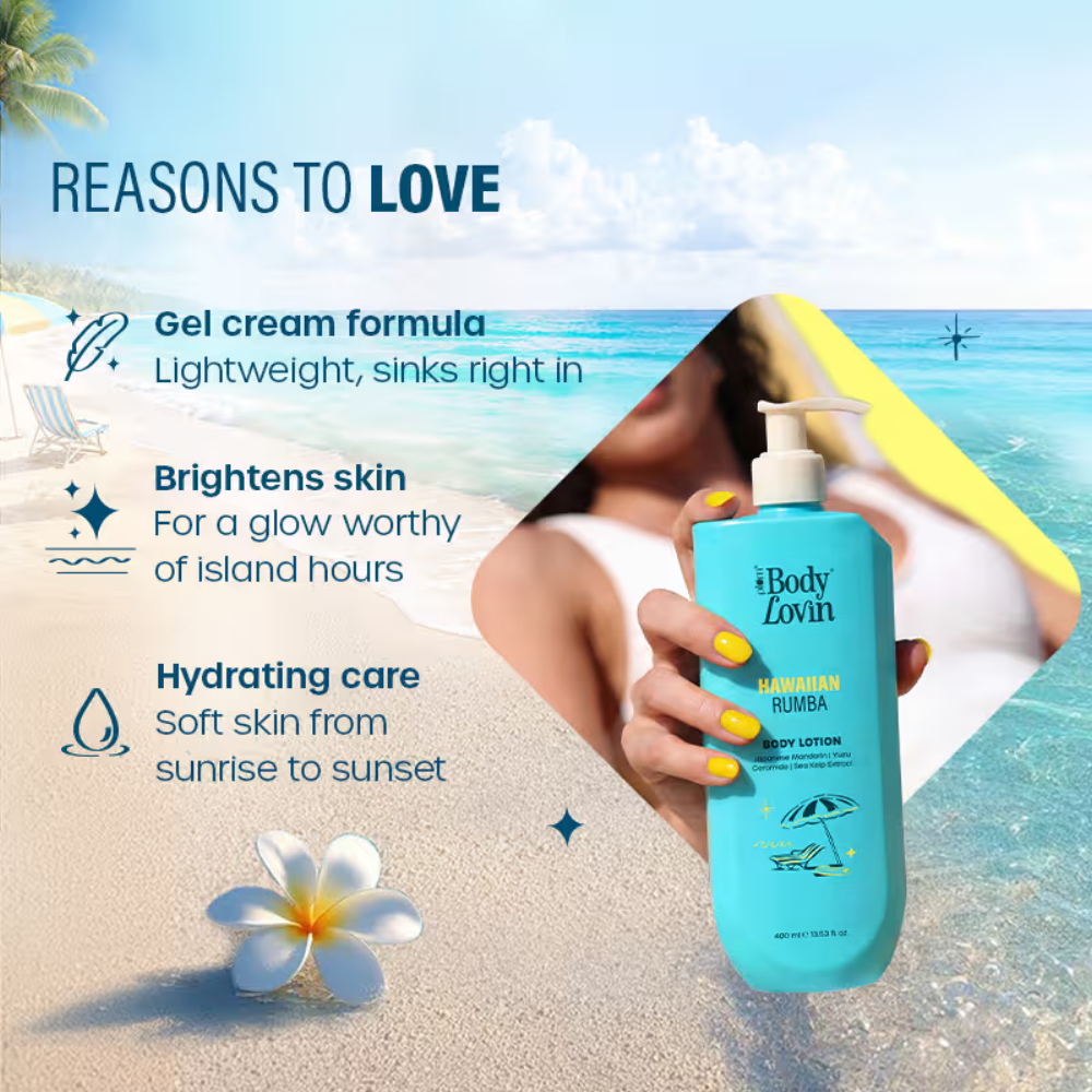 Plum BodyLovin Hawaiian Rumba Body Lotion Hydrating & Brightening Lightweight Gel-Cream Formula