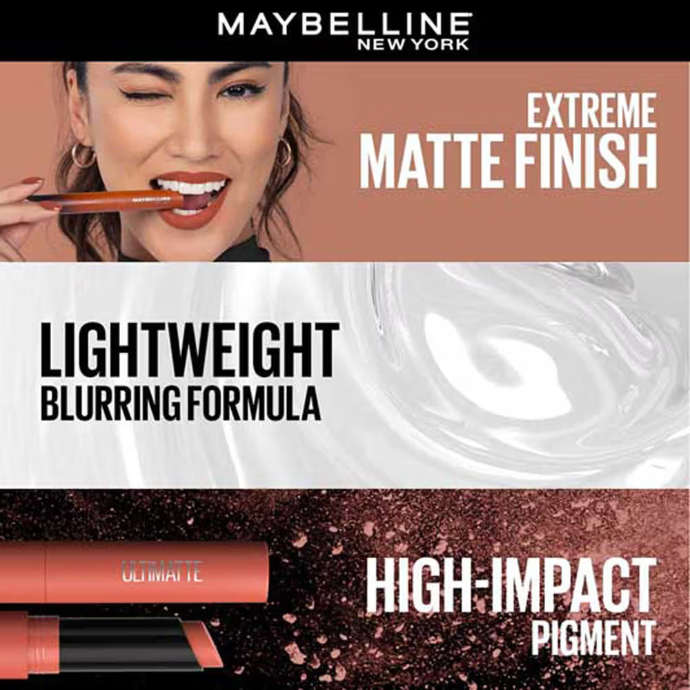 Maybelline New York Color Sensational Ultimattes Lipstick, Matte Finish