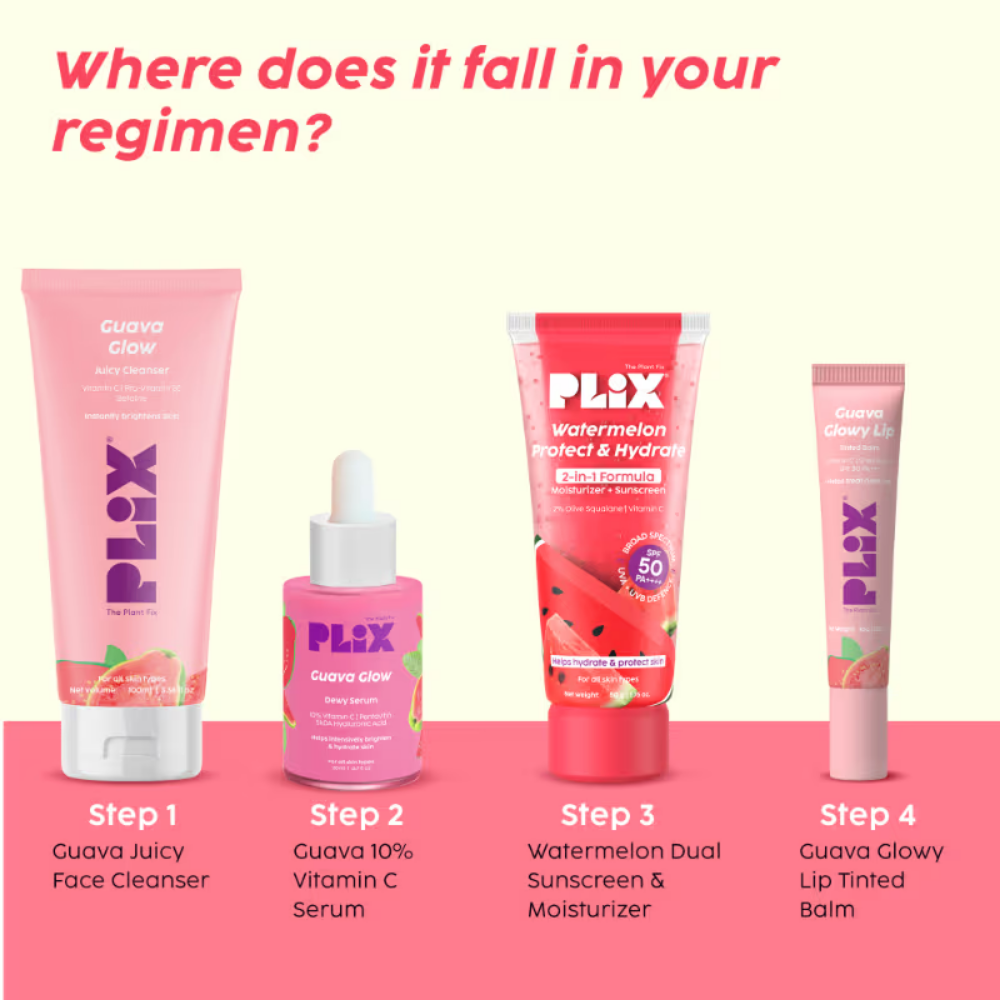 Plix Watermelon SPF PA++++ 50 Protect & Hydrate 2 In 1 Moisturizer + Sunscreen