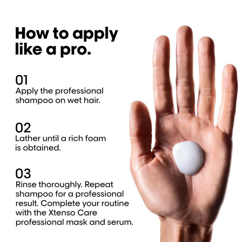 L'Oreal Professionnel Xtenso Care Sulfate-Free Shampoo, Frizz-Free & Shiny Hair With Pro-Keratin