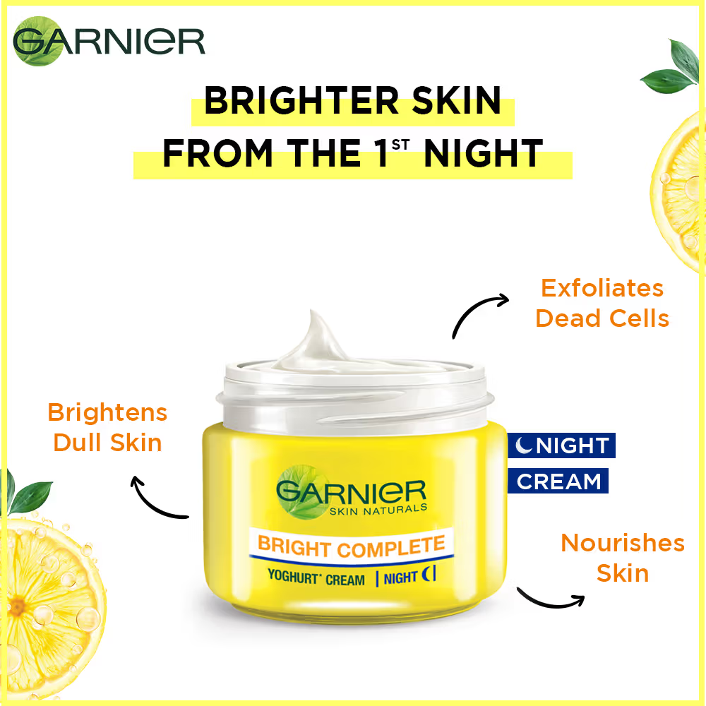 Garnier Bright Complete VITAMIN C YOGHURT Night Cream