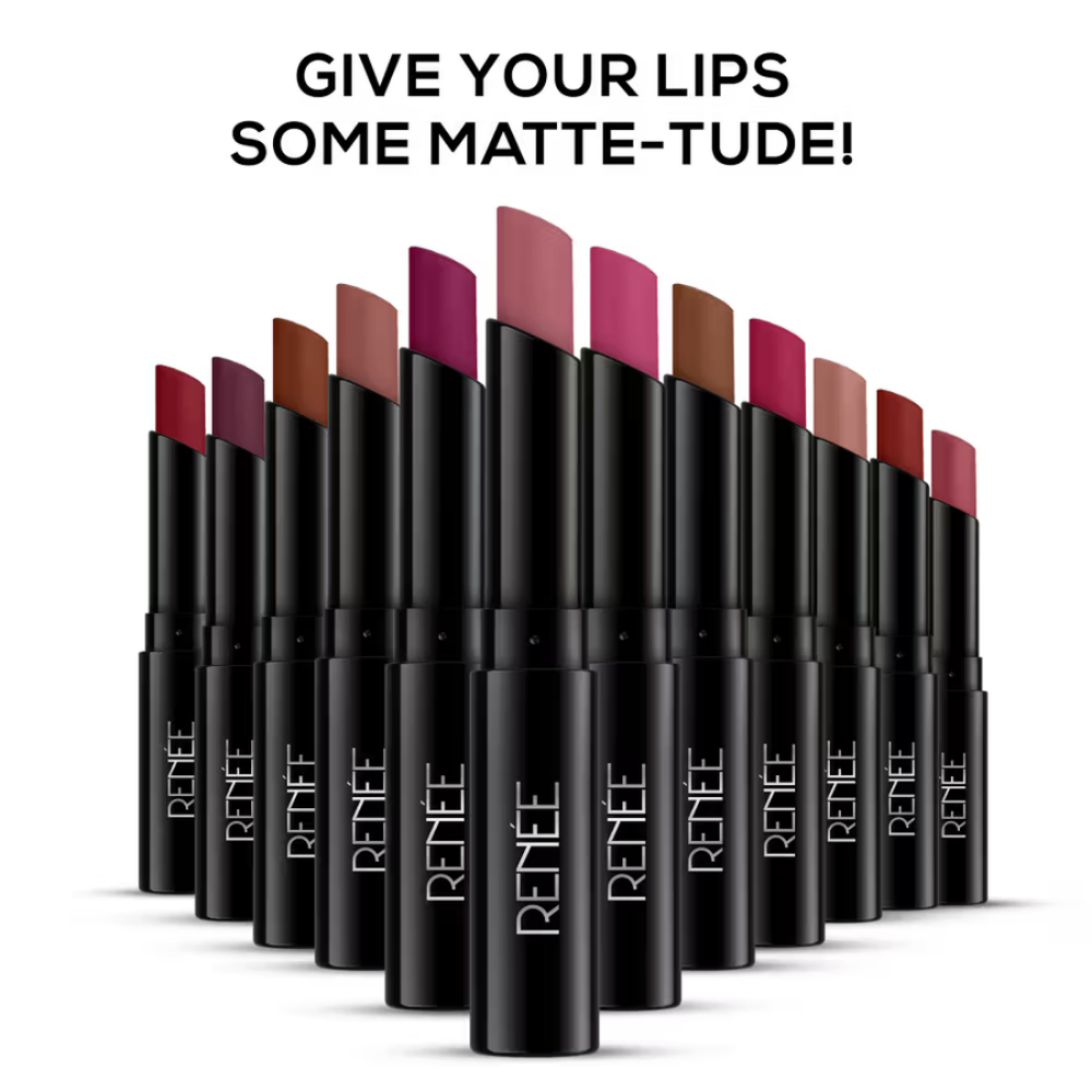 RENEE Very Matte Lipstick Long Lasting & Weightless, One Swipe Application