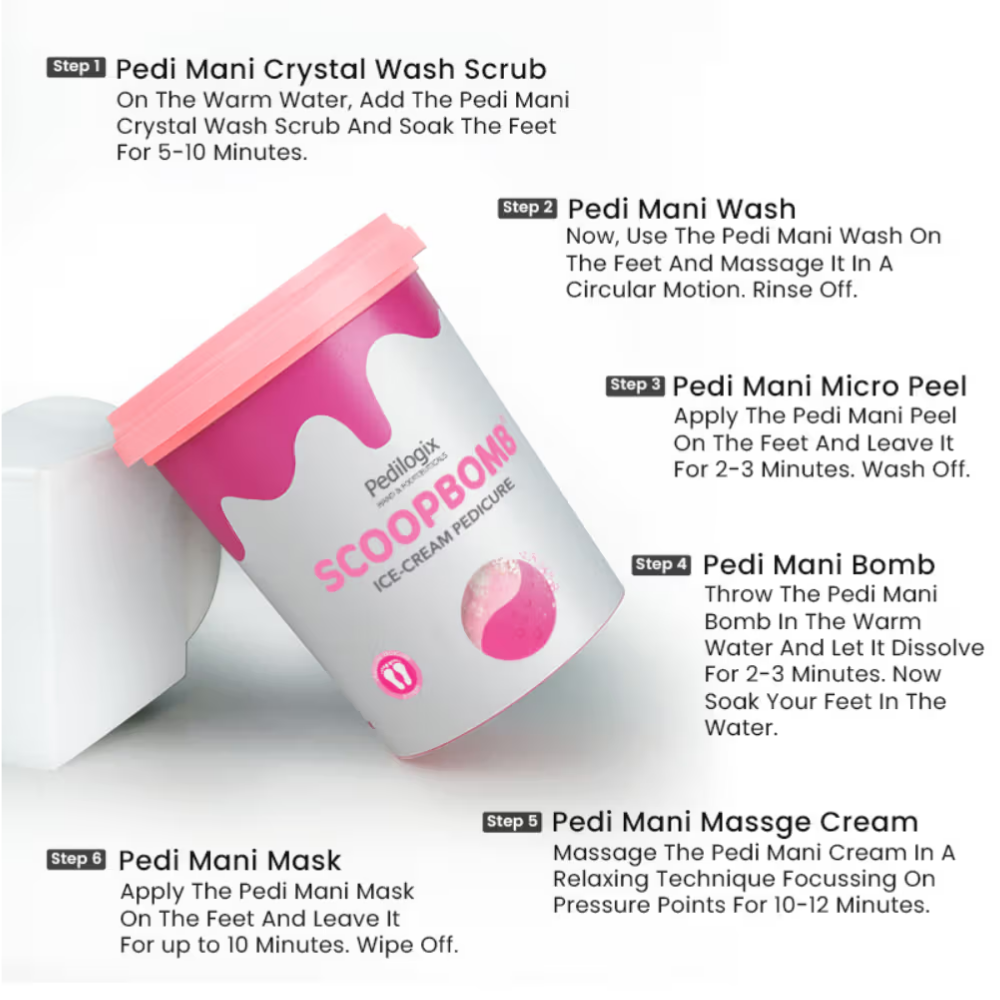 O3+ Pedilogix Scoop Bomb Pedicure With Bath Bomb