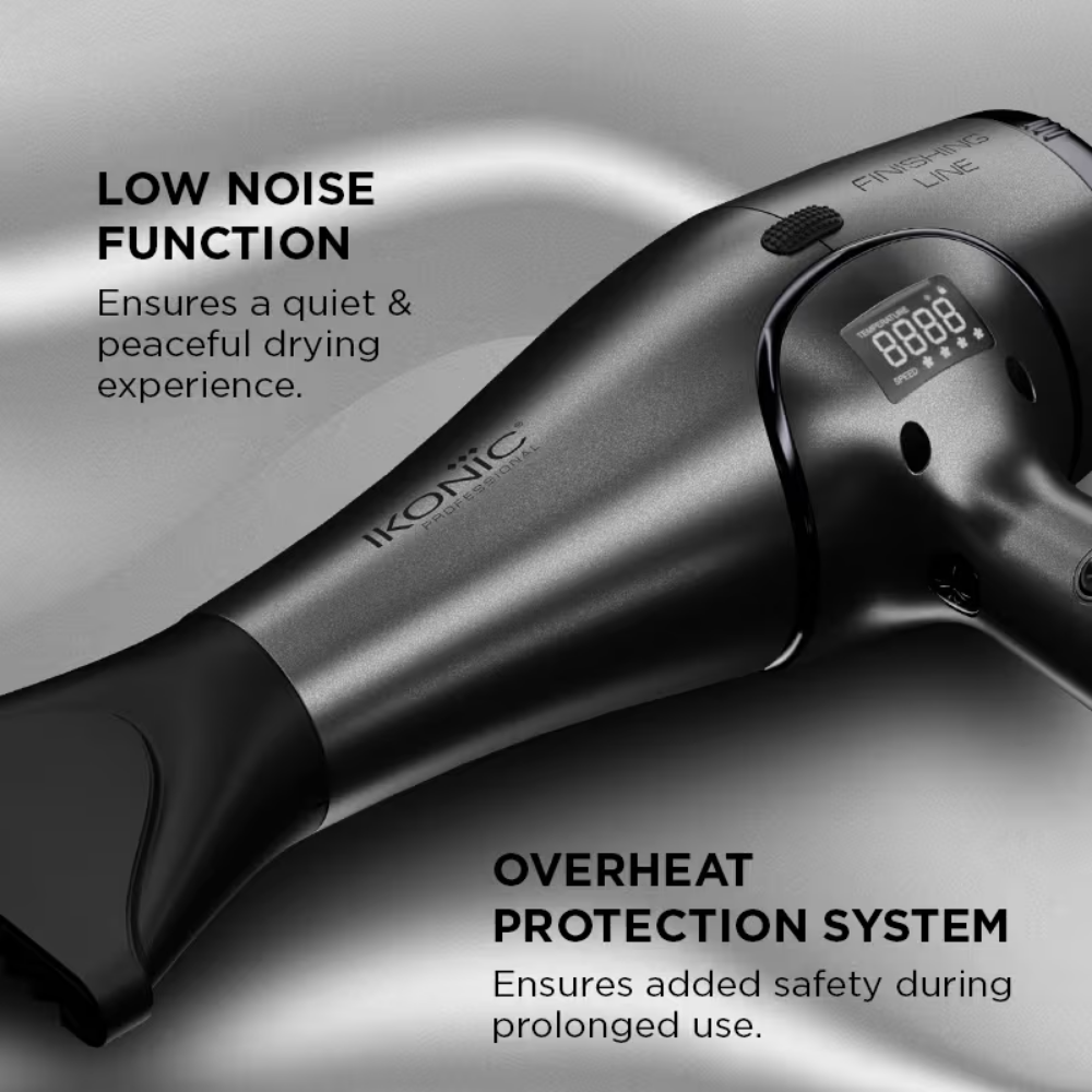 Ikonic Professional Finishing Line Hair Dryer - Grey