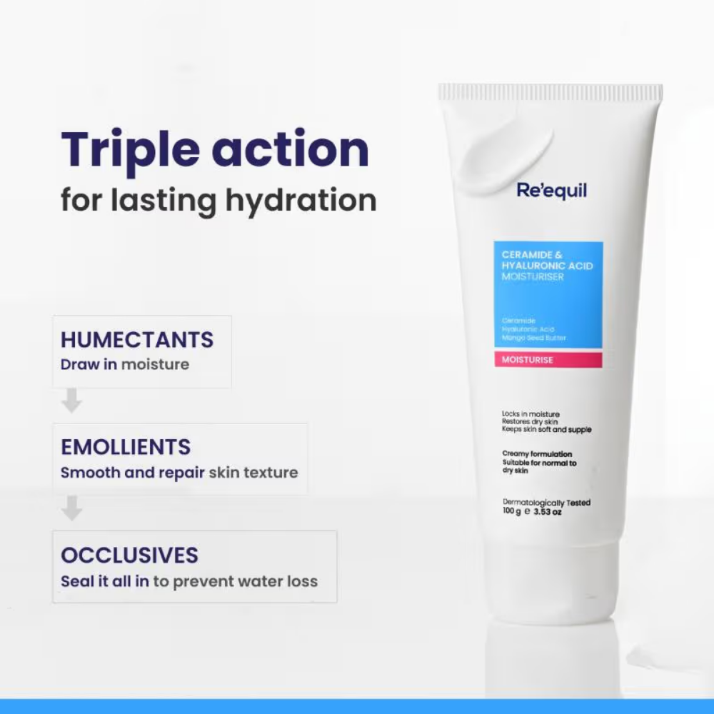 Re'equil Ceramide & Hyaluronic Acid Moisturiser For Normal To Dry Skin
