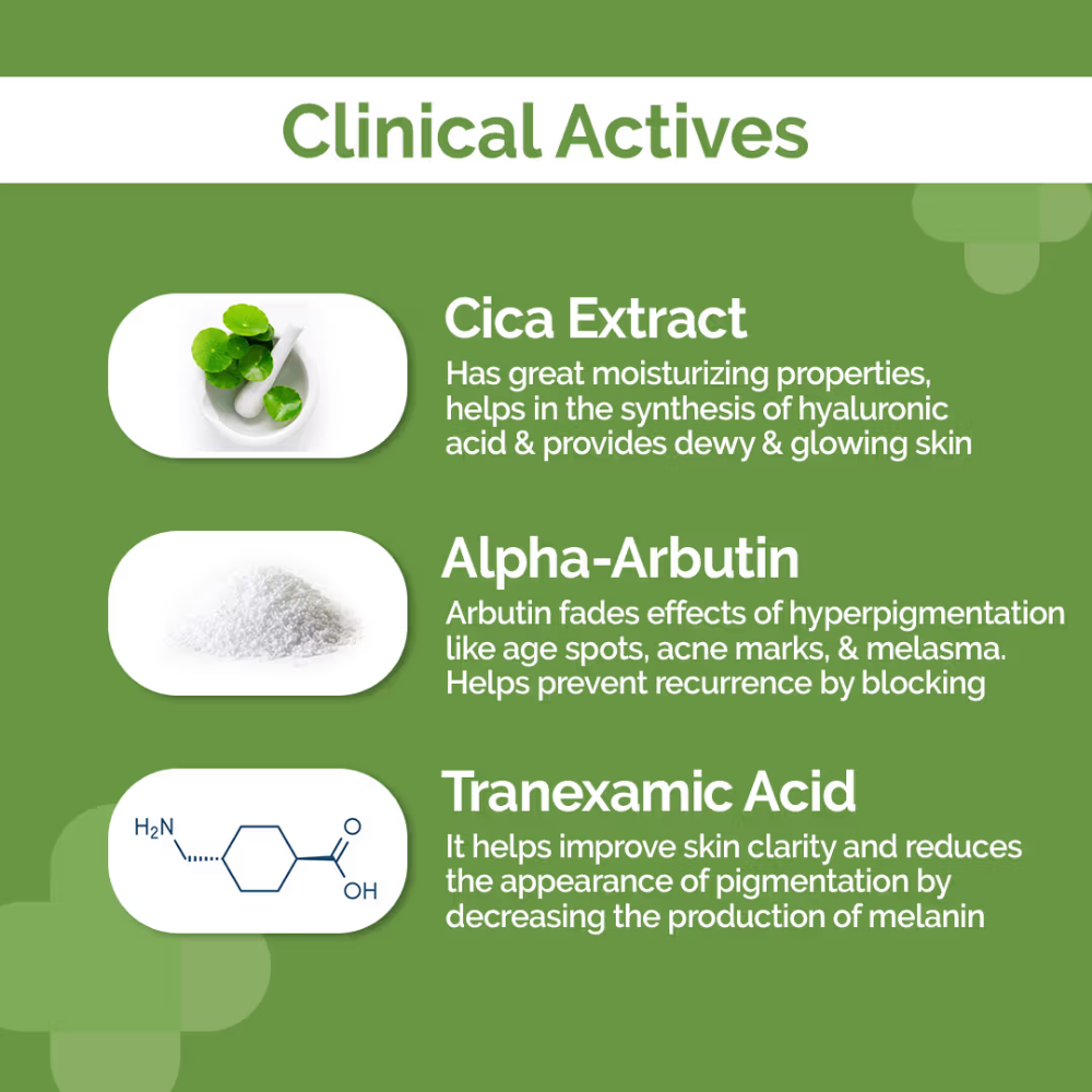 The Derma Co 5% Cica-glow Moisturizer With Alpha Arbutin & Tranexamic Acid For Glowing Skin