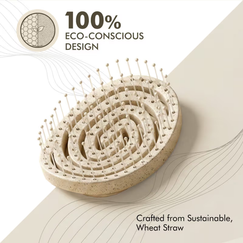 Ikonic Me Eco Spiral Travel Brush IKM- 2109 - Sand Beige
