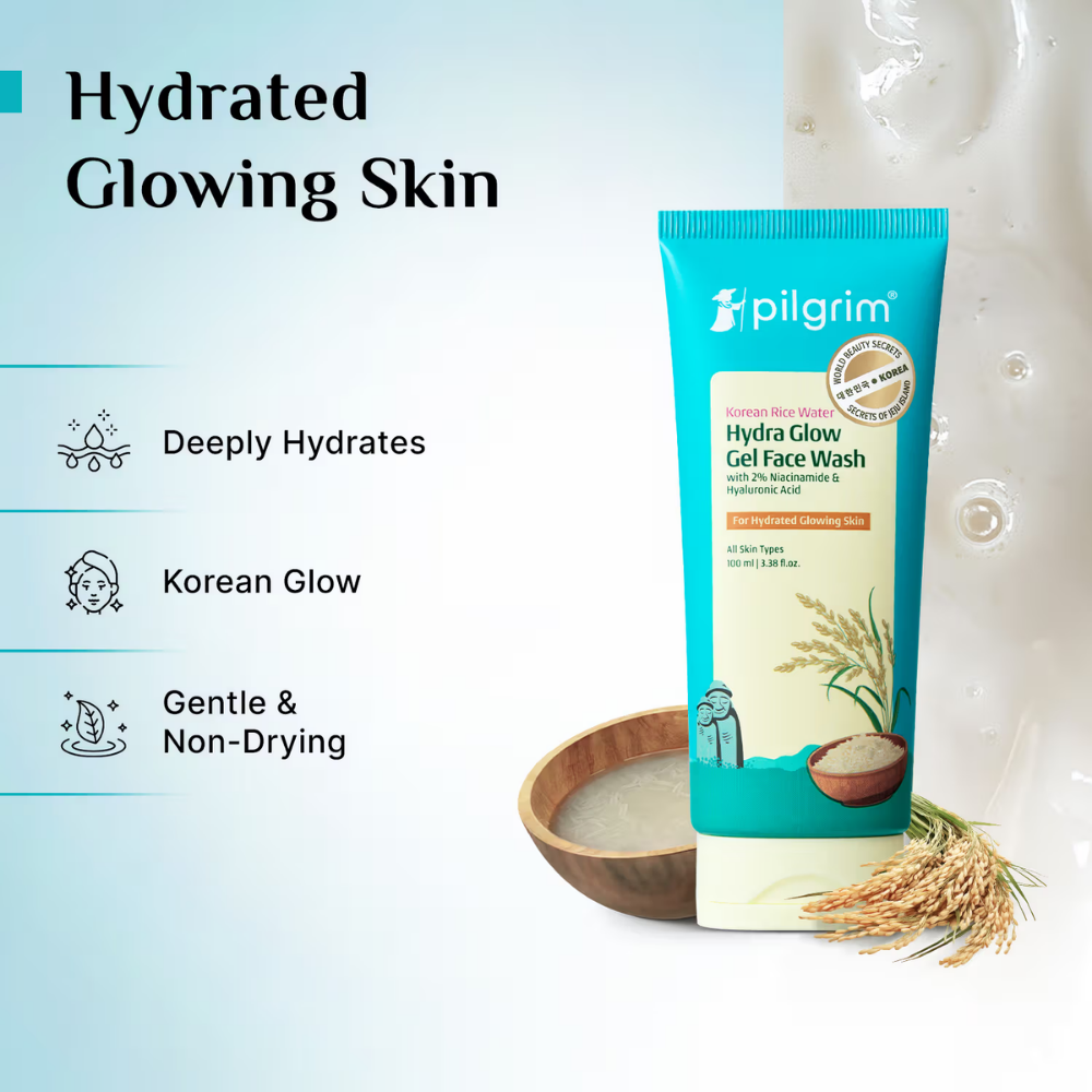 Pilgrim Korean Rice Water Hydra Glow Gel Face Wash