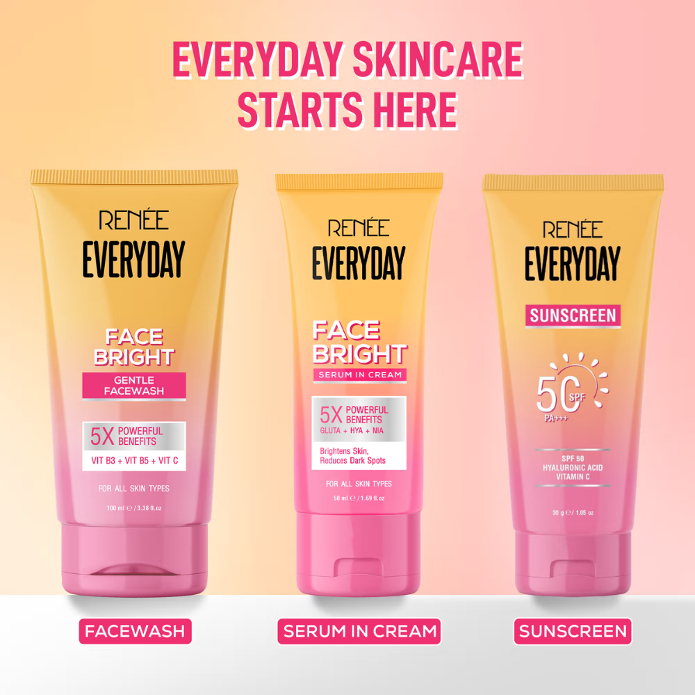 RENEE Everyday Face Bright Serum In Cream For Clear, Hydrated Skin with Niacinamide, Hyaluronic acid