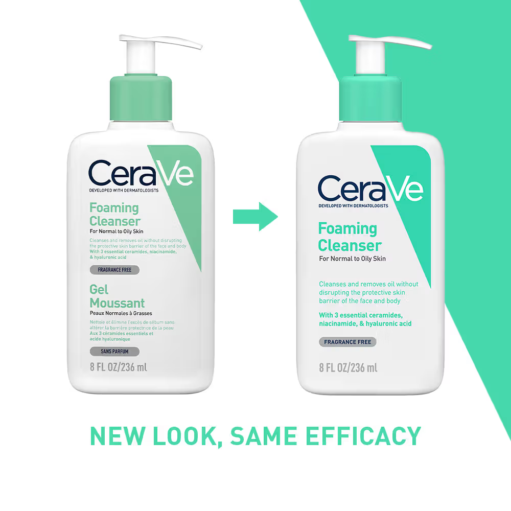 CeraVe Foaming Cleanser Face Wash For Oily Skin with Hyaluronic Acid, Ceramides & Niacinamide