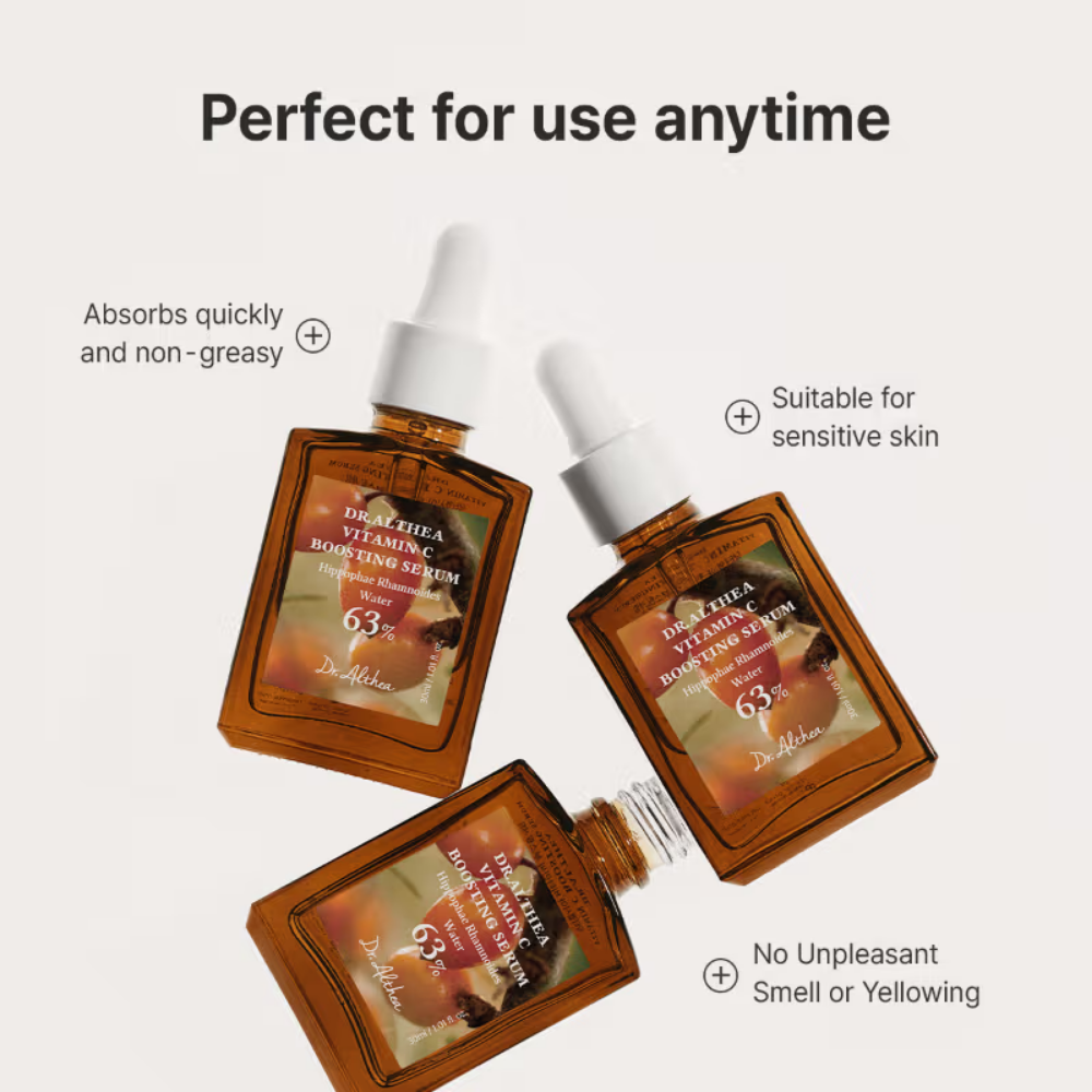 Dr.Althea Vitamin C Boosting Serum with Sea Buckthorn: Antioxidant Brightening Serum for Dull Skin