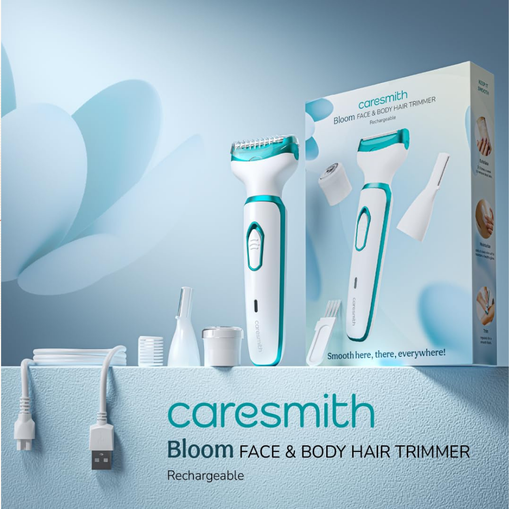 Caresmith Bloom 4 in 1 Face & Body Hair Trimmer for Women