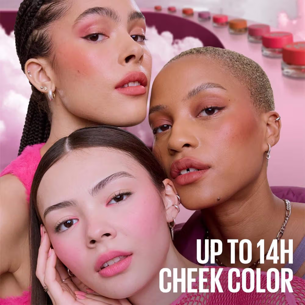 Maybelline New York Cloudtopia Cheek & Lip Mousse Blush, Lightweight Mousse