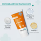 The Derma Co Hyaluronic Sunscreen & Vitamin C Serum Combo SPF 50+ for All Skin Types, Glowing Skin