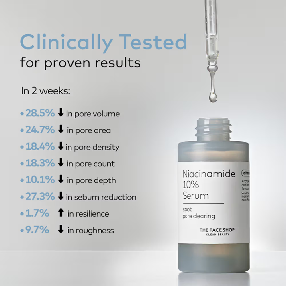 The Face Shop Alltimate Niacinamide 10% Korean Serum - Reduces Oil & Minimizes Pores, for Oily Skin