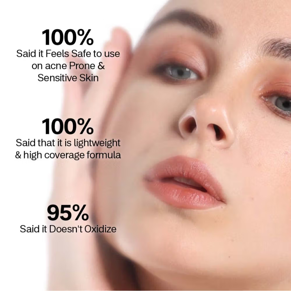 Flicka The Base Story Foundation High Coverage Satin Matte Finish Lightweight Waterproof