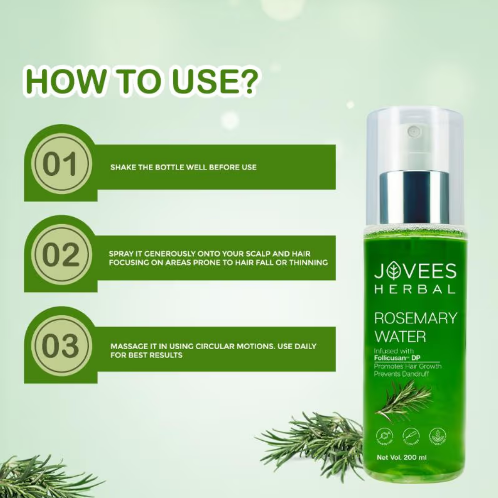 Jovees Herbal Rosemary Water Spray With Follicusan DP (200ml)