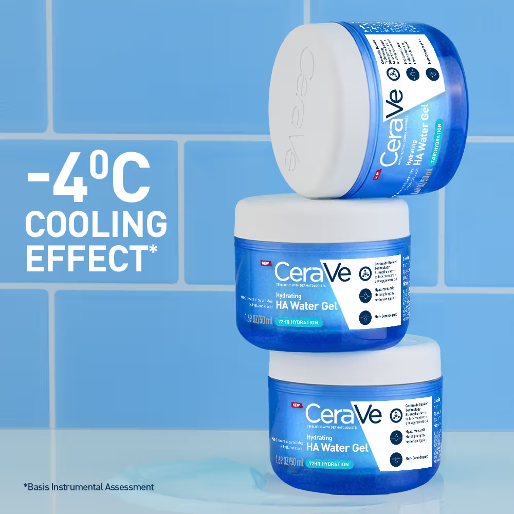 CeraVe HA Water Gel Oil-Free Face Moisturizer with Hyaluronic Acid & Ceramides for Plumpy Hydration