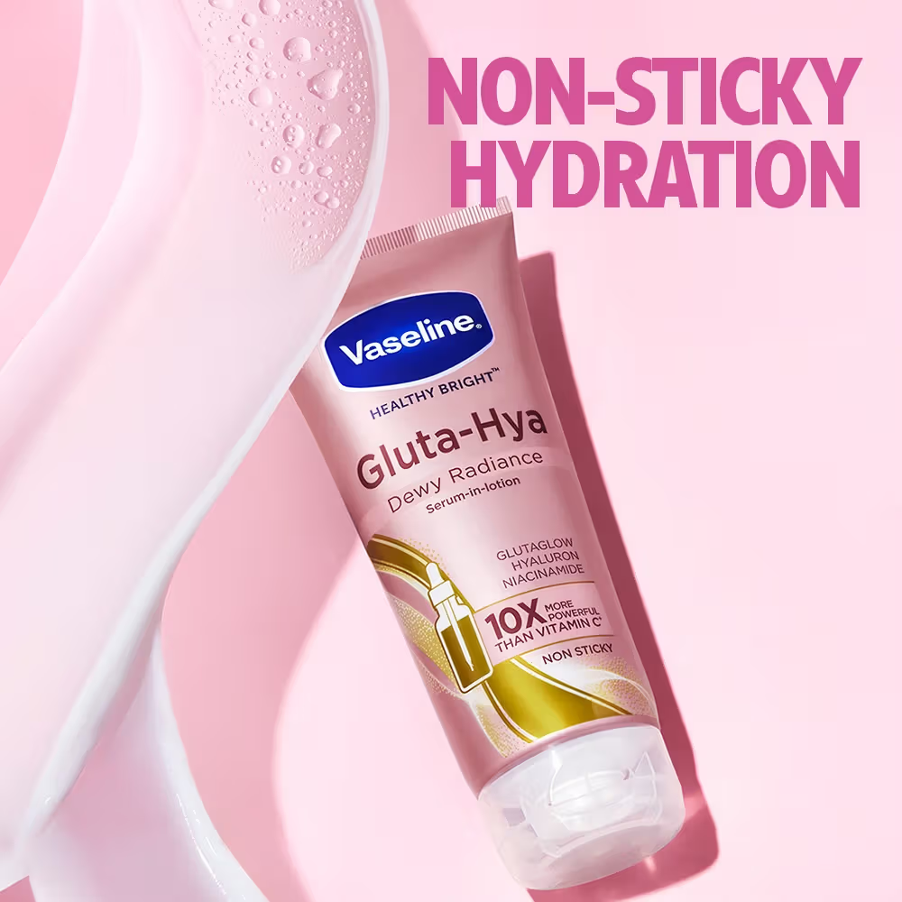 Vaseline Gluta-Hya Dewy Radiance Lotion Bright, Glowing Skin Glutathione Infused Moisturizer