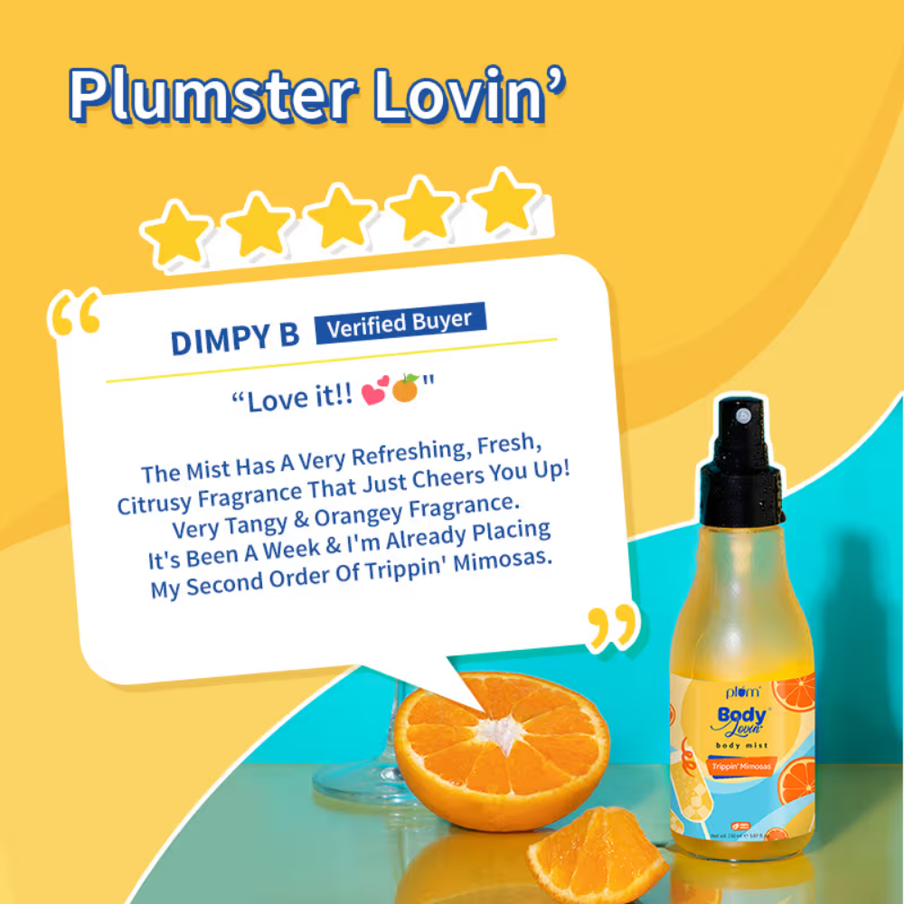 Plum BodyLovin Trippin Mimosas Body Mist For A Long Lasting Citrusy Fragrance