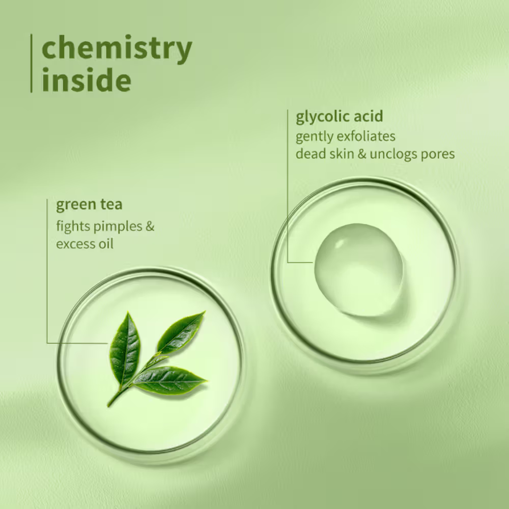 Plum Green Tea Pore Cleansing Gel Face Wash With Glycolic Acid - Fights Acne & Oil For Clear Skin