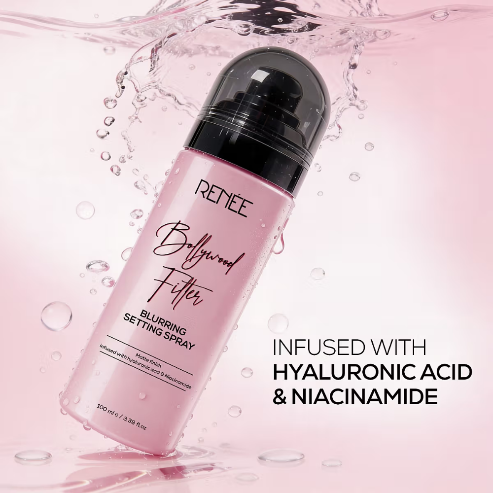Renee Cosmetics Bollywood Filter Blurring Setting Spray for Face, Matte Finish, with Hyaluronic Acid