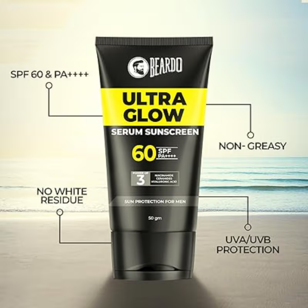 Beardo Ultra Glow Serum Sunscreen with SPF 60 PA++++