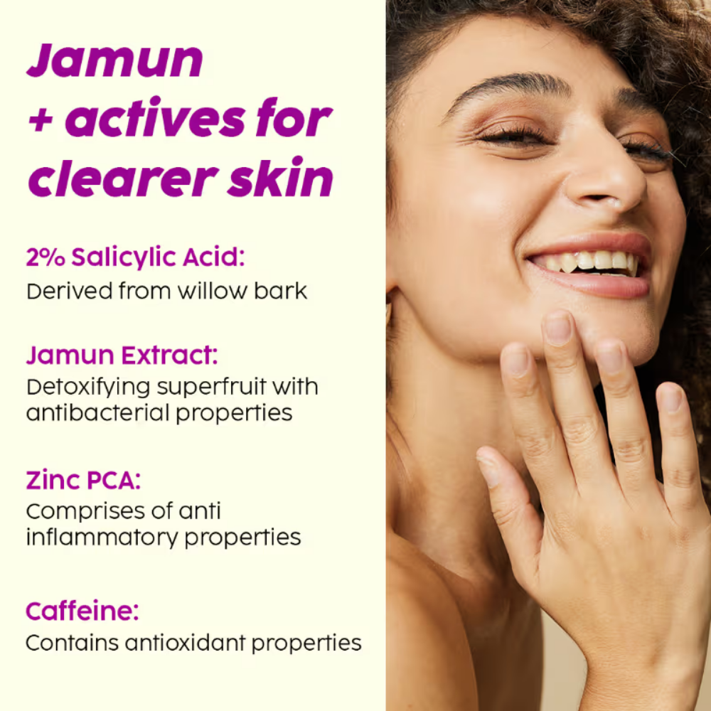 PLIX 2% Salicylic Acid Jamun Active Acne Control Dewy Serum for Active Acne & Dark Spot Reduction