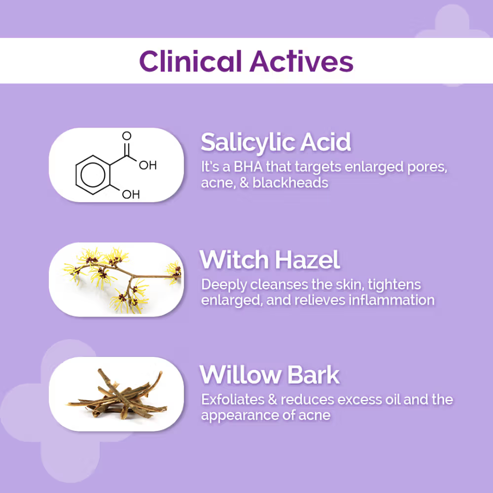 The Derma Co 2% Salicylic Acid Serum With Witch Hazel & Willow Bark For Active Acne Day+Night