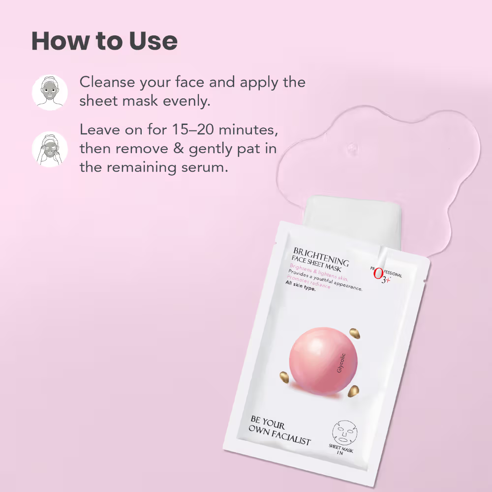 O3+ Facialist Brightening Face Sheet Mask With Glycolic