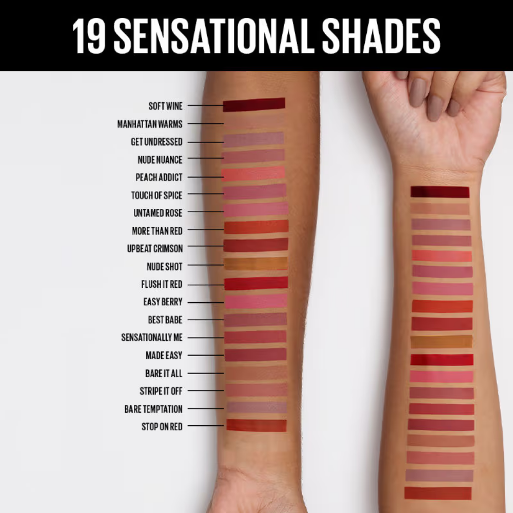 Maybelline New York Sensational Liquid Matte Lipstick, Weightless Comfort
