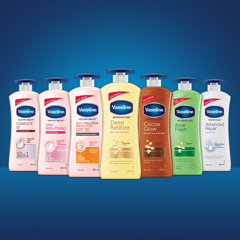 Vaseline Derma Care Advanced Repair Body Lotion Visibly Reduces Dryness in 24HRS