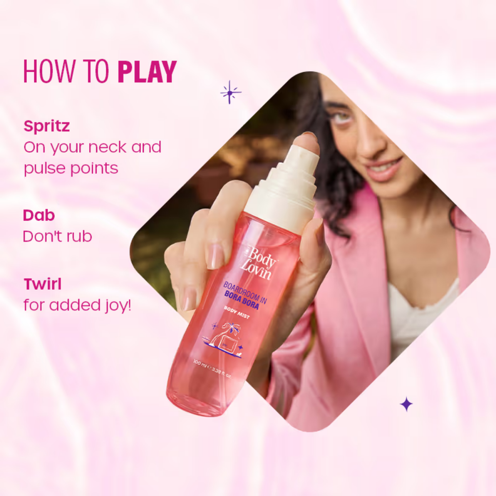 Plum BodyLovin’ Boardroom In Bora Bora Body Mist, Long-Lasting, Sweet Tropical Fragrance