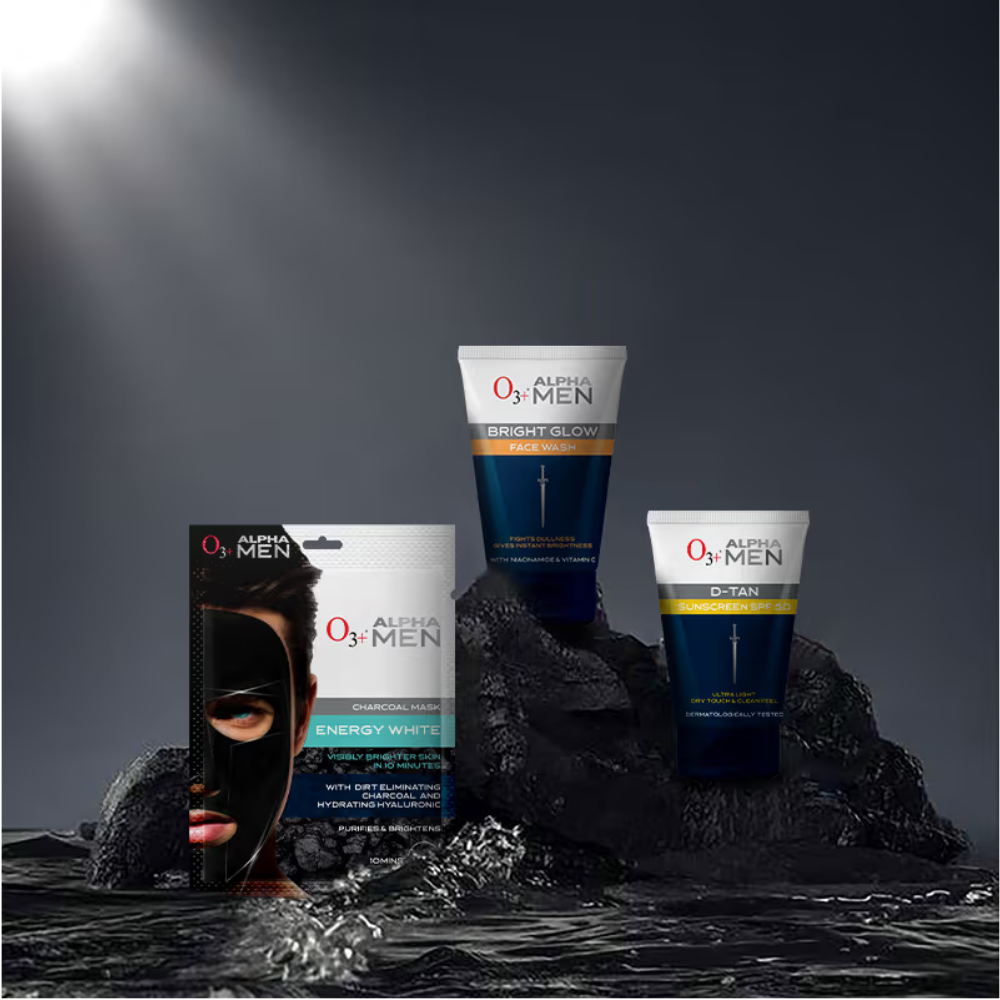 O3+ Alpha Men Bright Glow Face Wash