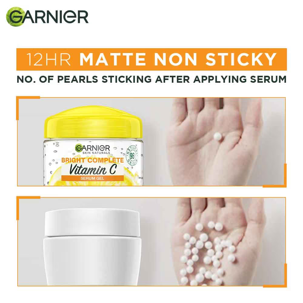 Garnier Bright Complete Serum Gel Moisturiser With Vitamin C For Instant Brighter Skin