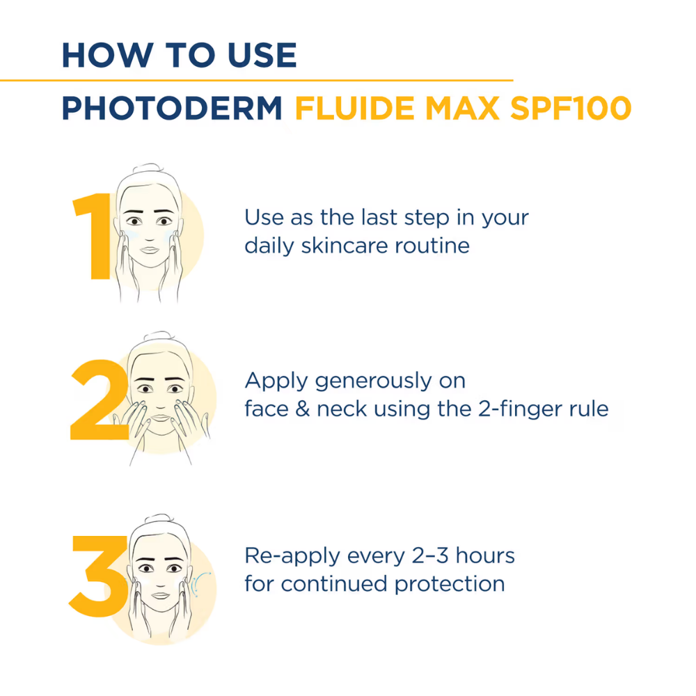 Bioderma Photoderm Fluide Max SPF 100 PA++++ Tinted Sunscreen for Sensitive Skin | In Vivo Tested