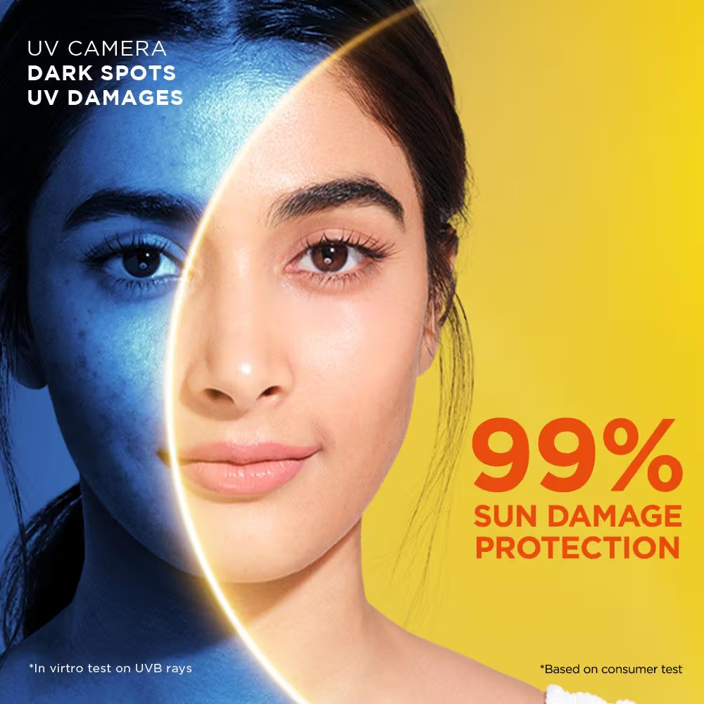 Garnier Air-Lock SPF 50+ PA++++ For UVA/UVB Invisible Serum Sunscreen For Broad Spectrum With No White Cast