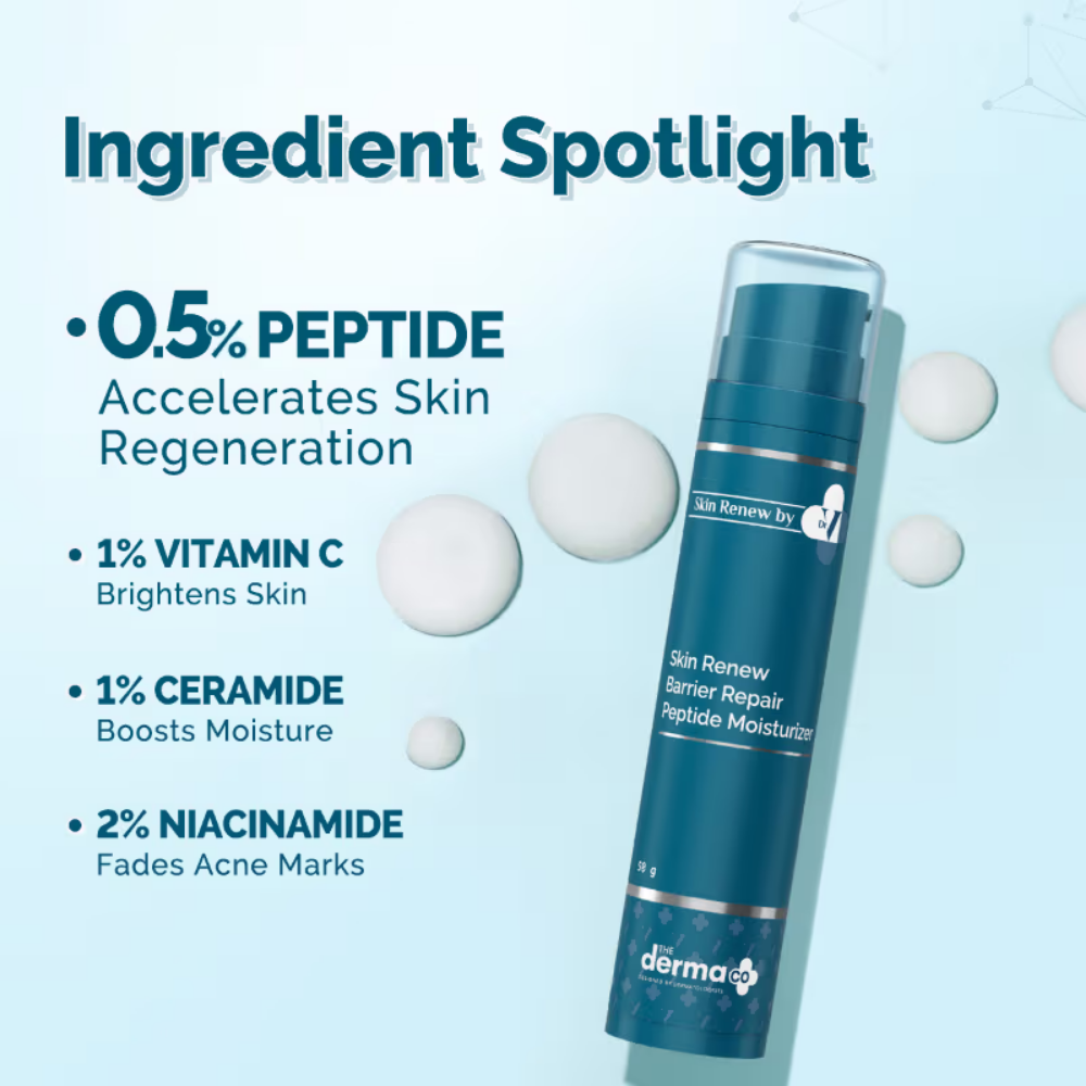 The Derma Co X Dr. V Skin Renew Barrier Repair Peptide Moisturizer