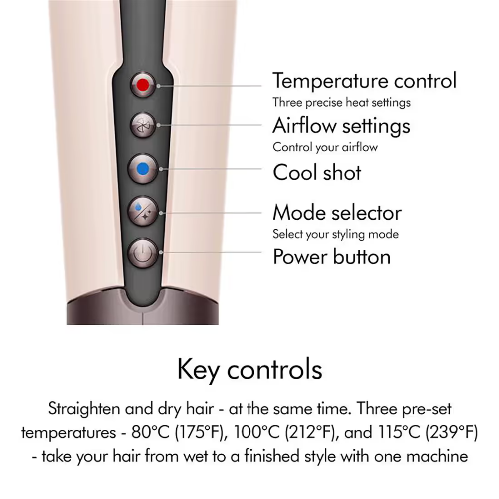 Dyson Airstrait Straightener (Ceramic Pink/Rose Gold)