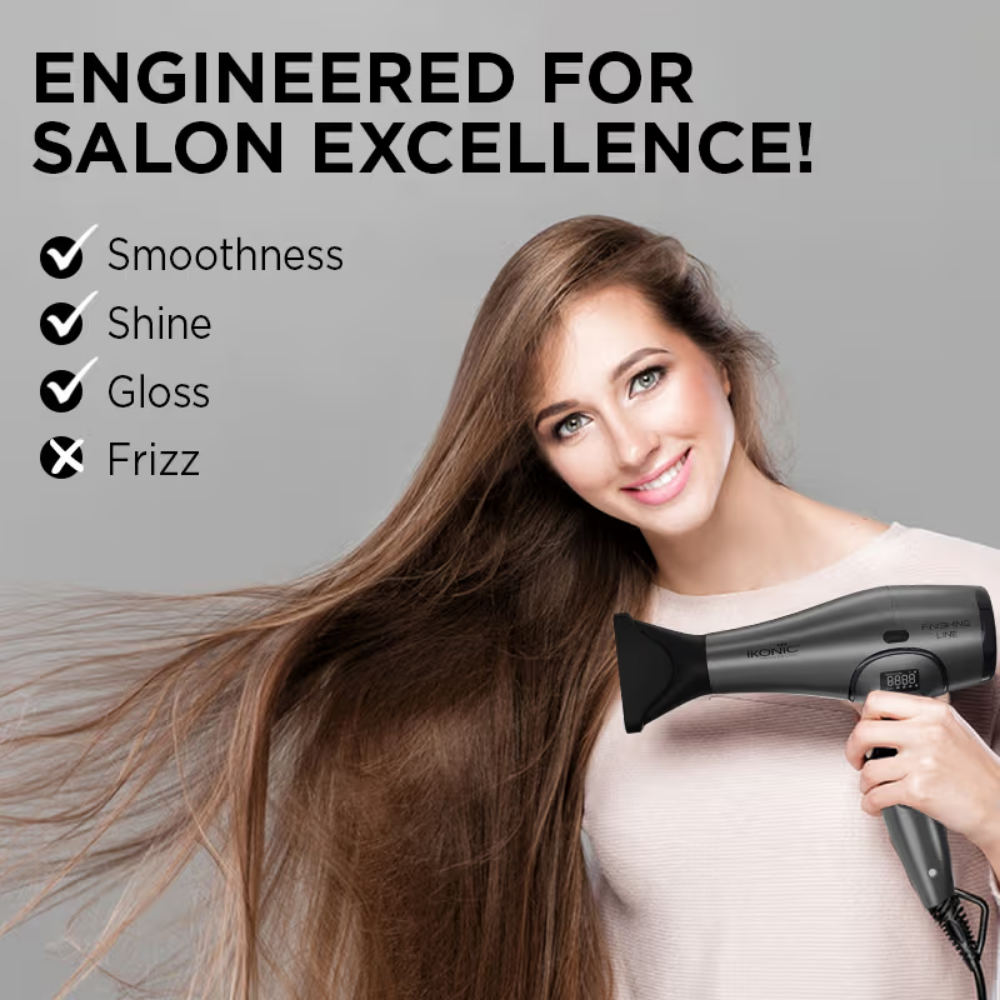 Ikonic Professional Finishing Line Hair Dryer - Grey