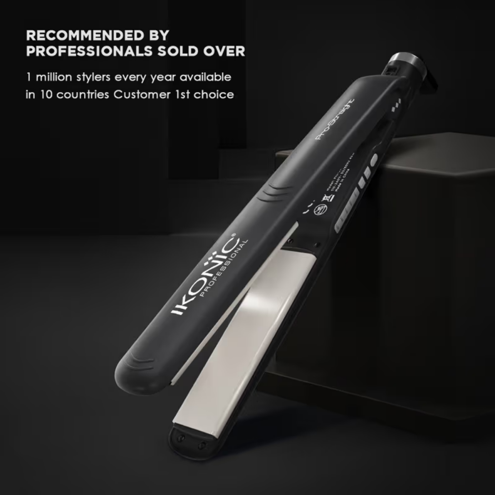 Ikonic Professional Pro Hair Straightener - Black