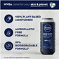 NIVEA MEN Body Wash, Deep Impact, 3 in 1 Shower Gel for Body, Face & Hair, with Microfine Clay